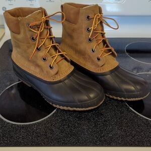 Men's Brown and Black Duck Boots